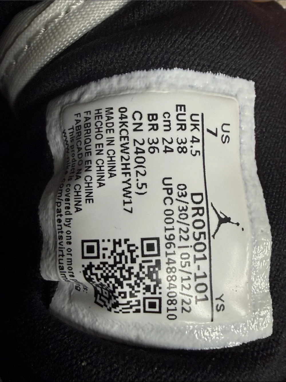 Jordan Retro High Top Sneakers Black and White